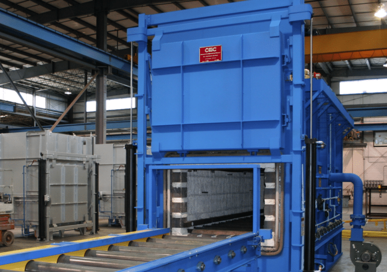 Titanium heat treating roller furnace